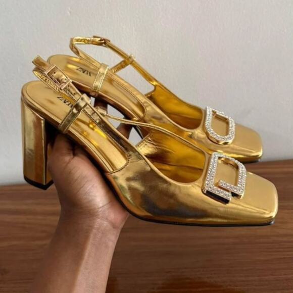 ZARA Square Toe Pumps NWT - Picture 13 of 16